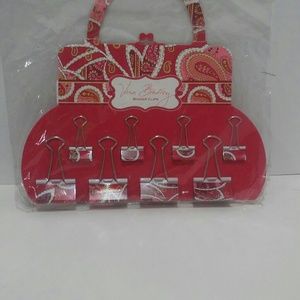 Vera Bradley Binder Clips Rosy Posey